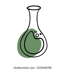 doodle flask with colored spot