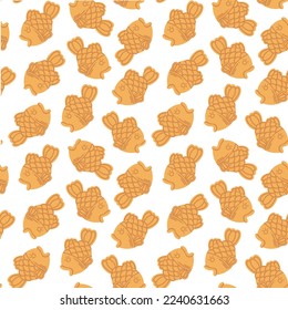 Doodle flat clipart. Asian sweet stuffed biscuits. All objects are repainted.