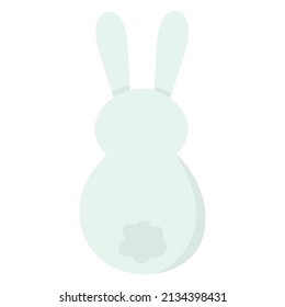 doodle flat clipart cute sitting easter bunny