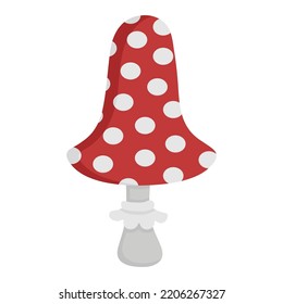 Doodle flat clipart. Magic fly agaric for potion for halloween decoration. All objects are repainted.