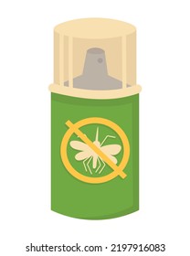 Doodle flat clipart. Mosquito spray. All objects are repainted.