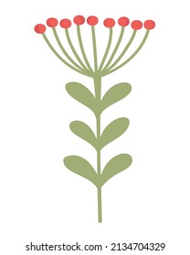Doodle flach Clip Art mit Beeren rodeln. Einfach zu verändern.