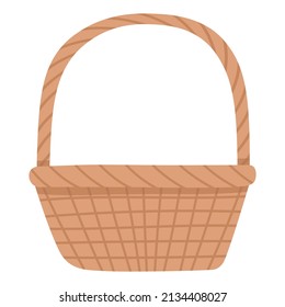 doodle flat clipart wicker basket