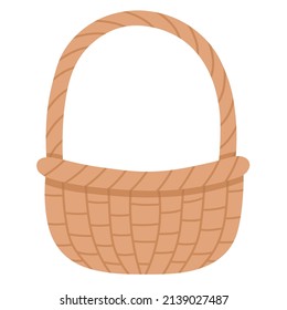 doodle flat clipart wicker basket
