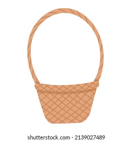 doodle flat clipart wicker basket
