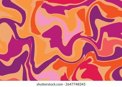 Doodle flat design texture banner poster wavy vector illustration.
