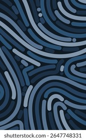 Doodle flat design texture wavy free line vector illustration.