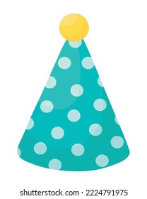 Doodle-Flachzeilenklammer-Kunst. Cute Hut für Feiertage. Alle Objekte werden neu gestrichen.