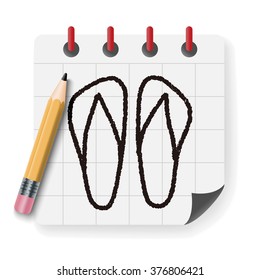 doodle flip flop