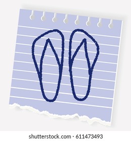 doodle flip flop