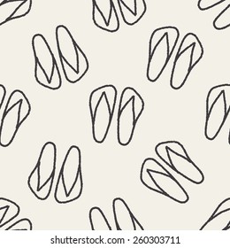 doodle flip flop seamless pattern background