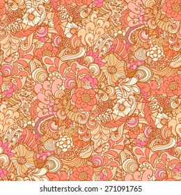 Doodle, floraler abstrakter Hintergrund