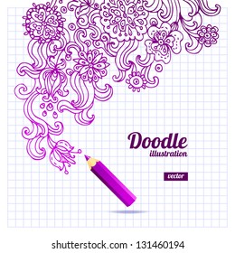 Doodle floral design