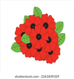 Doodle floral drawing. Art therapy coloring page. abstract flower coloring page.vector illustration.
