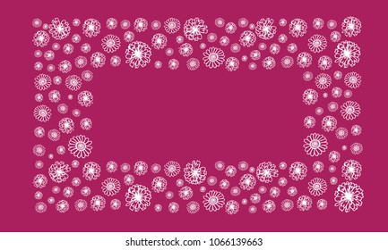Doodle floral frame blank, with space for your text, suitable for greeting card or advertisement - vector