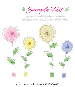 doodle floral layout