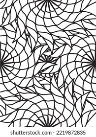Doodle floral pattern in black and white. flower coloring page for adult and kids.