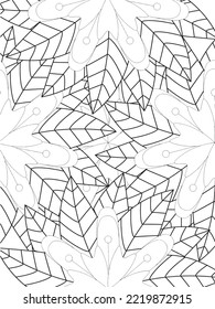 Doodle floral pattern in black and white. flower coloring page for adult and kids.