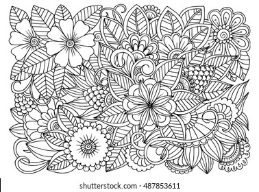 Download Coloring Book Flower Images Stock Photos Vectors Shutterstock