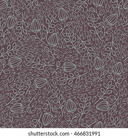 Doodle floral pattern. Boho vector illustration. Stationery, package design, background,wallpaper, textile, packaging pattern. Web texture.