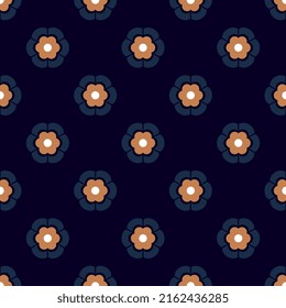 Doodle floral pattern seamless background cute small flowers motif.
