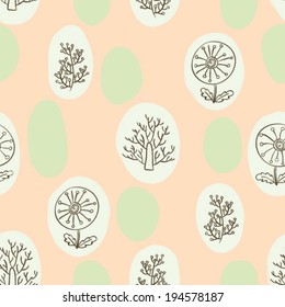 doodle floral seamless pattern