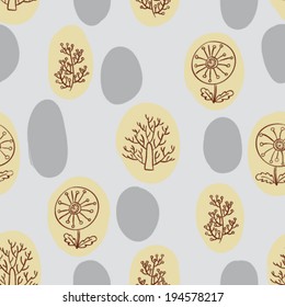 doodle floral seamless pattern