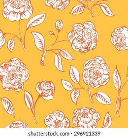 Doodle floral seamless pattern