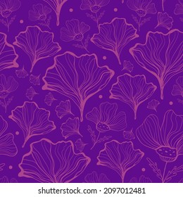 Decoración floral sin fisuras en colores de moda. Ilustración vectorial.