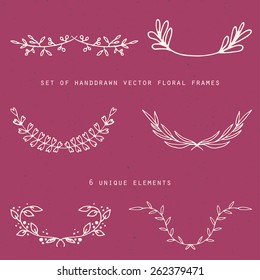 doodle floral vector border