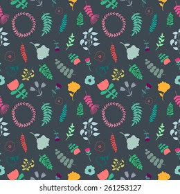 doodle floral vector pattern