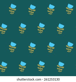 doodle floral vector pattern