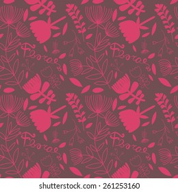 doodle floral vector pattern