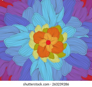 doodle florals art background