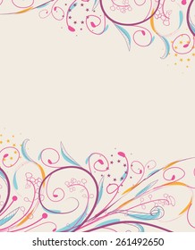 doodle florals vintage background
