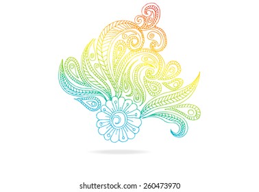 Doodle flower bouquet