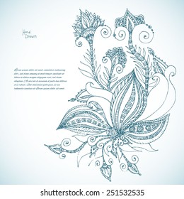 Doodle flower card