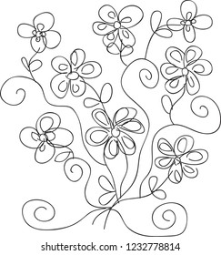 doodle flower painting