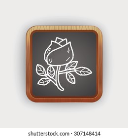 doodle flower rose
