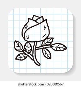 doodle flower rose