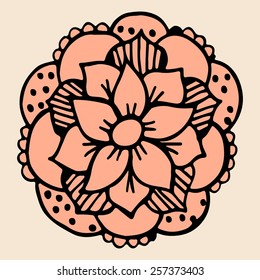 Doodle flower vector illustration