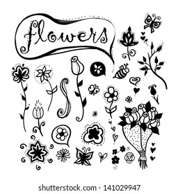 Doodle flowers.