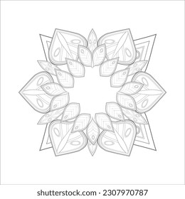 Doodle Blumen in Schwarz-Weiß angenehm für die Färbung von Erwachsenen. erfreuliche dekorative Blume der Farbbuchseite für erwachsenen schwarzen Hintergrund