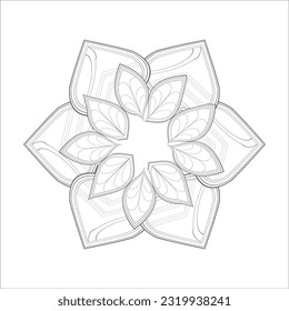Doodle Blumen in Schwarz-Weiß angenehm für die Färbung von Erwachsenen. erfreuliche dekorative Blume der Farbbuchseite für erwachsenen schwarzen Hintergrund