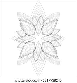 Doodle Blumen in Schwarz-Weiß angenehm für die Färbung von Erwachsenen. erfreuliche dekorative Blume der Farbbuchseite für erwachsenen schwarzen Hintergrund