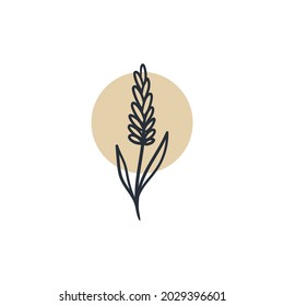 Doodle Flowers Icon. Hand Drawn Illustration. Abstract floral, botanical decor. 