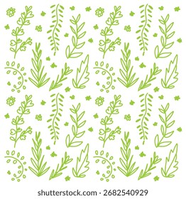 Doodle von Blumen und Blätter Element design.eps