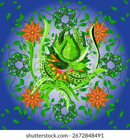Doodle flores sin patrón. El arte inspira el fondo agradable de las flores y de las hojas del estilo. patrón dibujado a mano agradable. patrón del Vector.