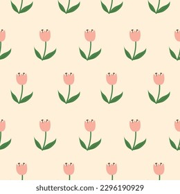 Doodle flowers seamless pattern for media, gift, card, print and more