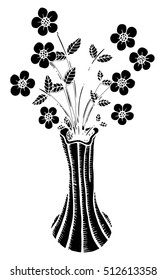 Doodle flowers and a vase